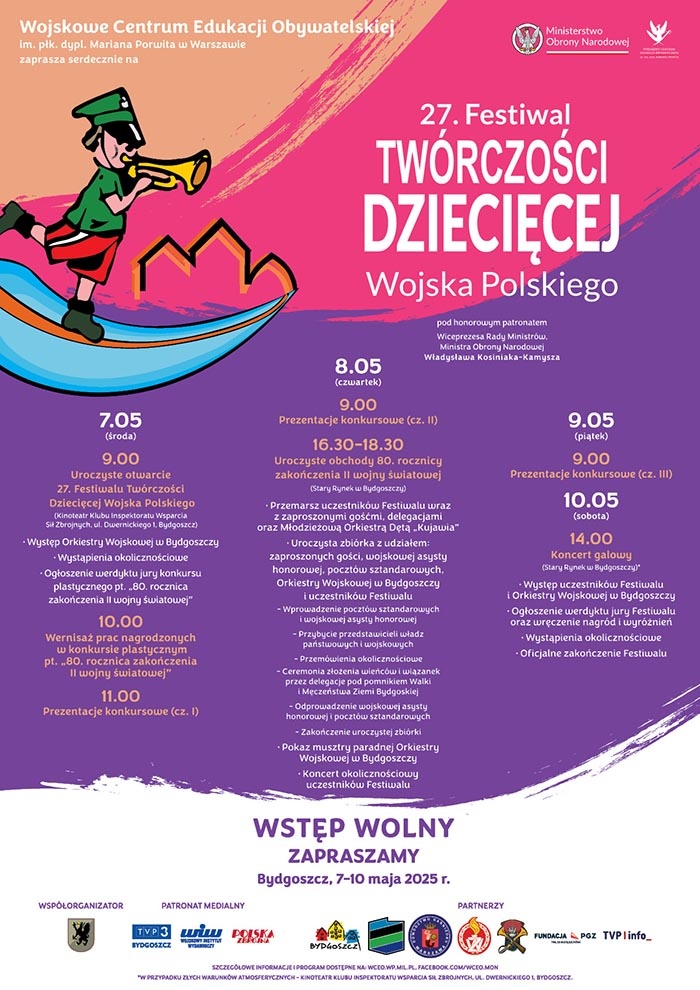 27. Festiwal Twórczości Dziecięcej Wojska Polskiego w Bydgoszczy
